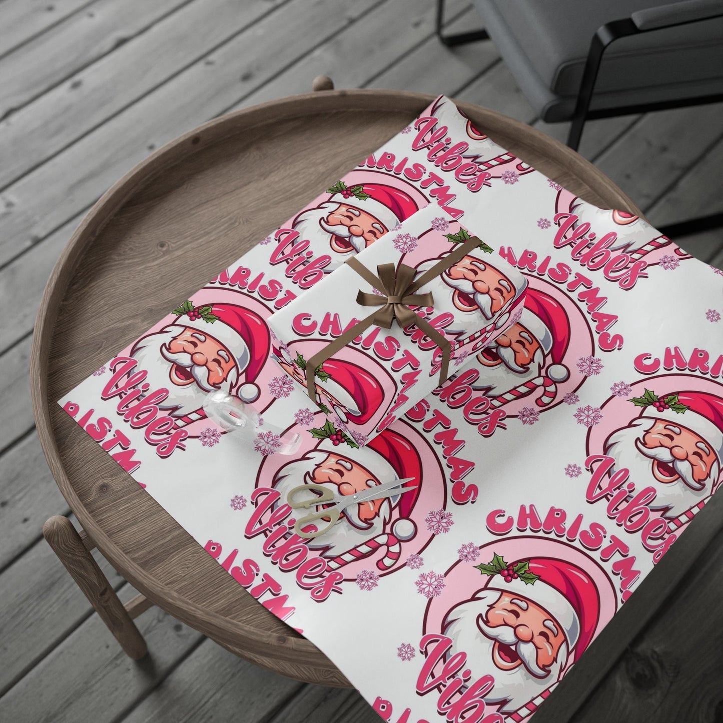 Christmas Vibing Wrapping Paper Roll — Vibing Gift Wrap - Crowned Energy CO.