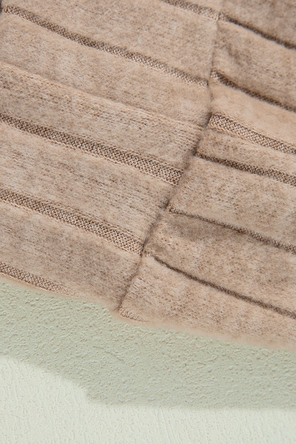 Crowned Energy CO. Parchment / S / 97%Polyester+3%Elastane Dear-Lover Dropshipping Tops/Blouses & Shirts Parchment Floral Patchwork Long Sleeve Ribbed Blouse