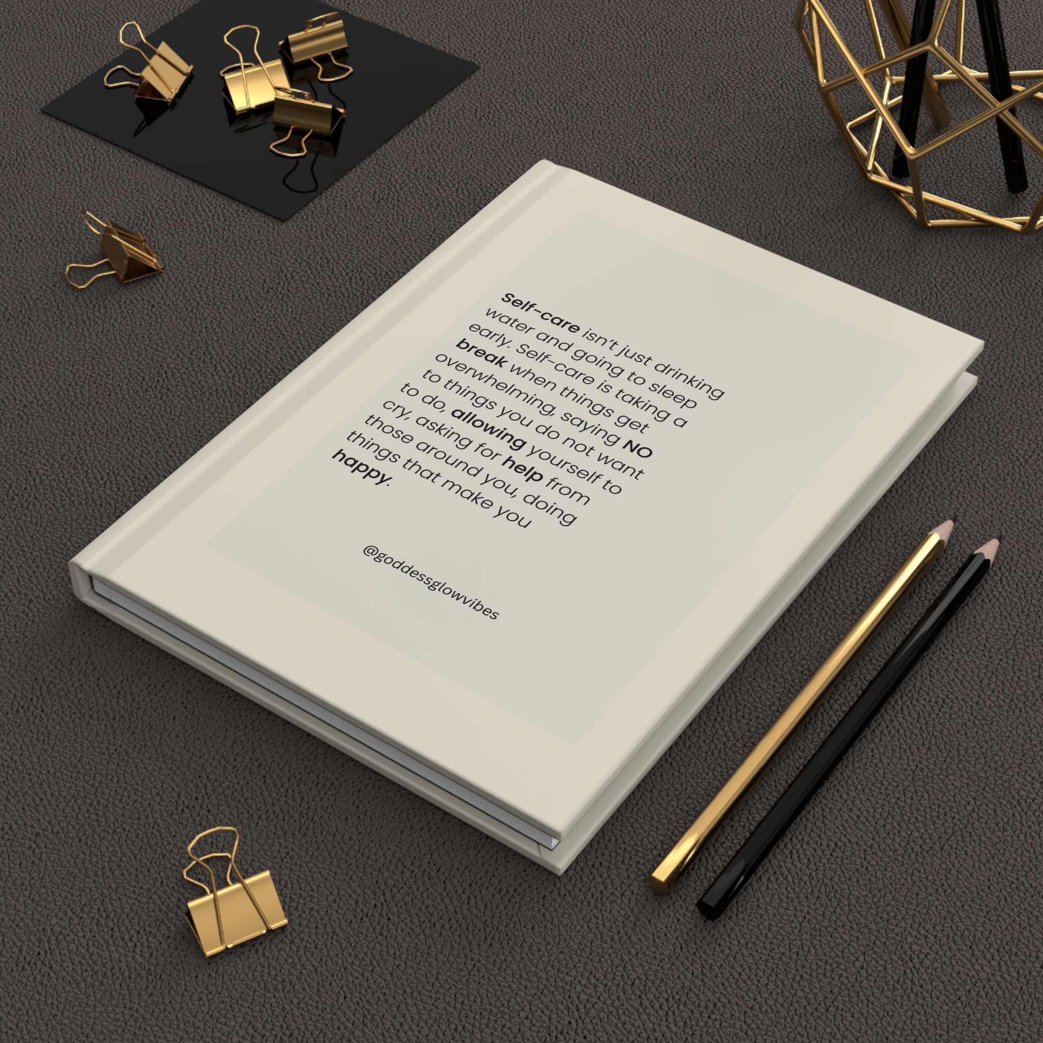 Crowned Energy CO. Journal Printify Paper products Hardcover Self-Care Journal for Mental Health, Gratitude & Wellness