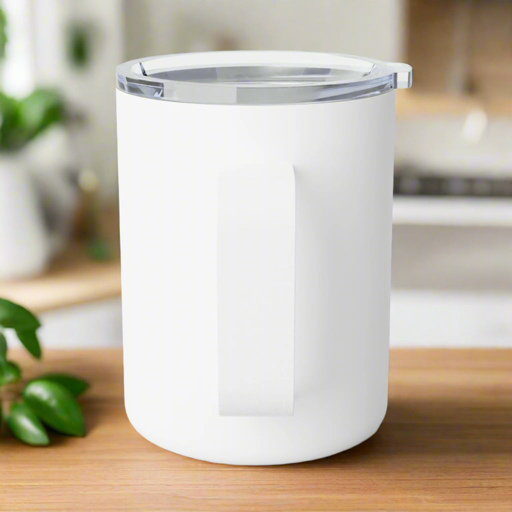 Crowned Energy CO. 10oz / White Printify Mug Cat Lover Gift – Cute 10oz Insulated Coffee Mug for Winter, Office & Home