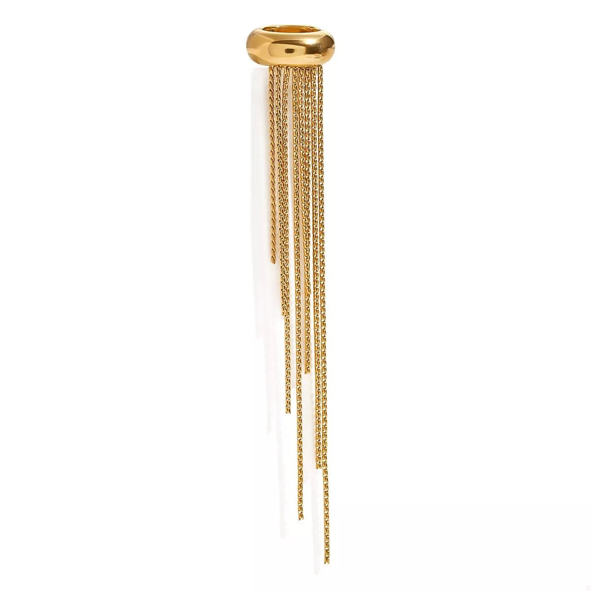 Crowned Energy CO. Gold / onesize Trendsi Accessories 18K Gold-Plated Chain Fringe Earrings