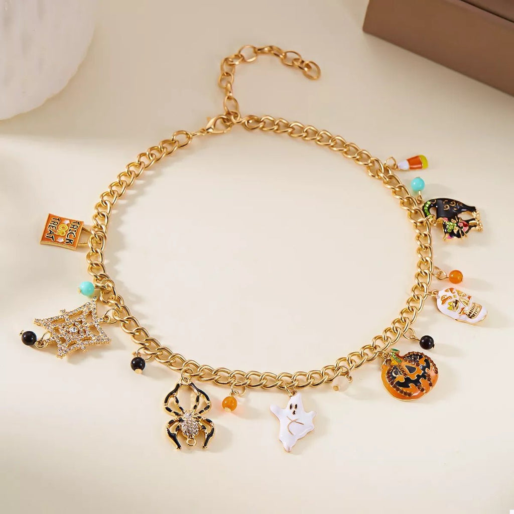Crowned Energy CO. Orange / One Size Trendsi Accessories 18K Gold-Plated Halloween Theme Bracelet