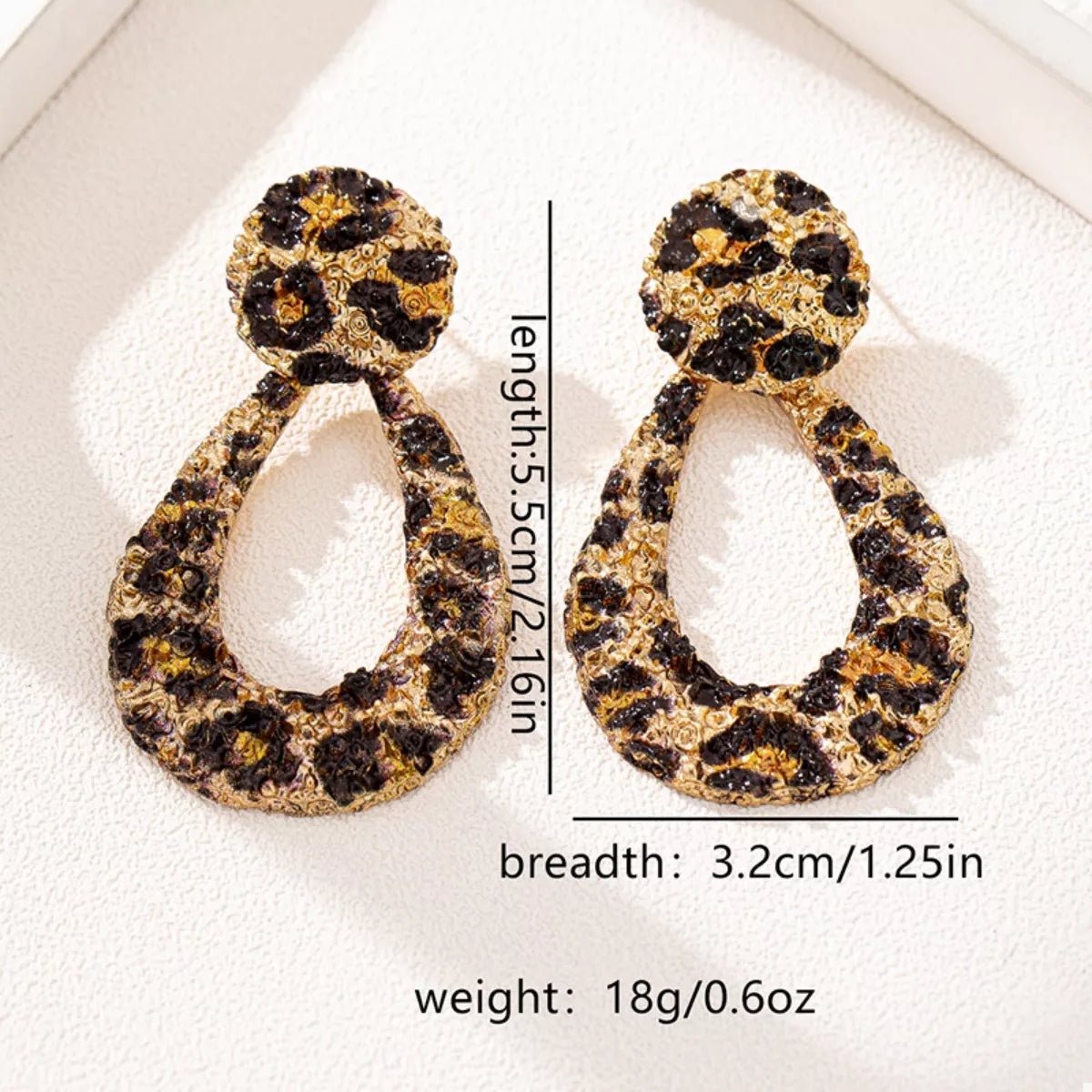 Crowned Energy CO. Style A / One Size Trendsi Earrings 18K Gold-Plated Leopard Dangle Earrings