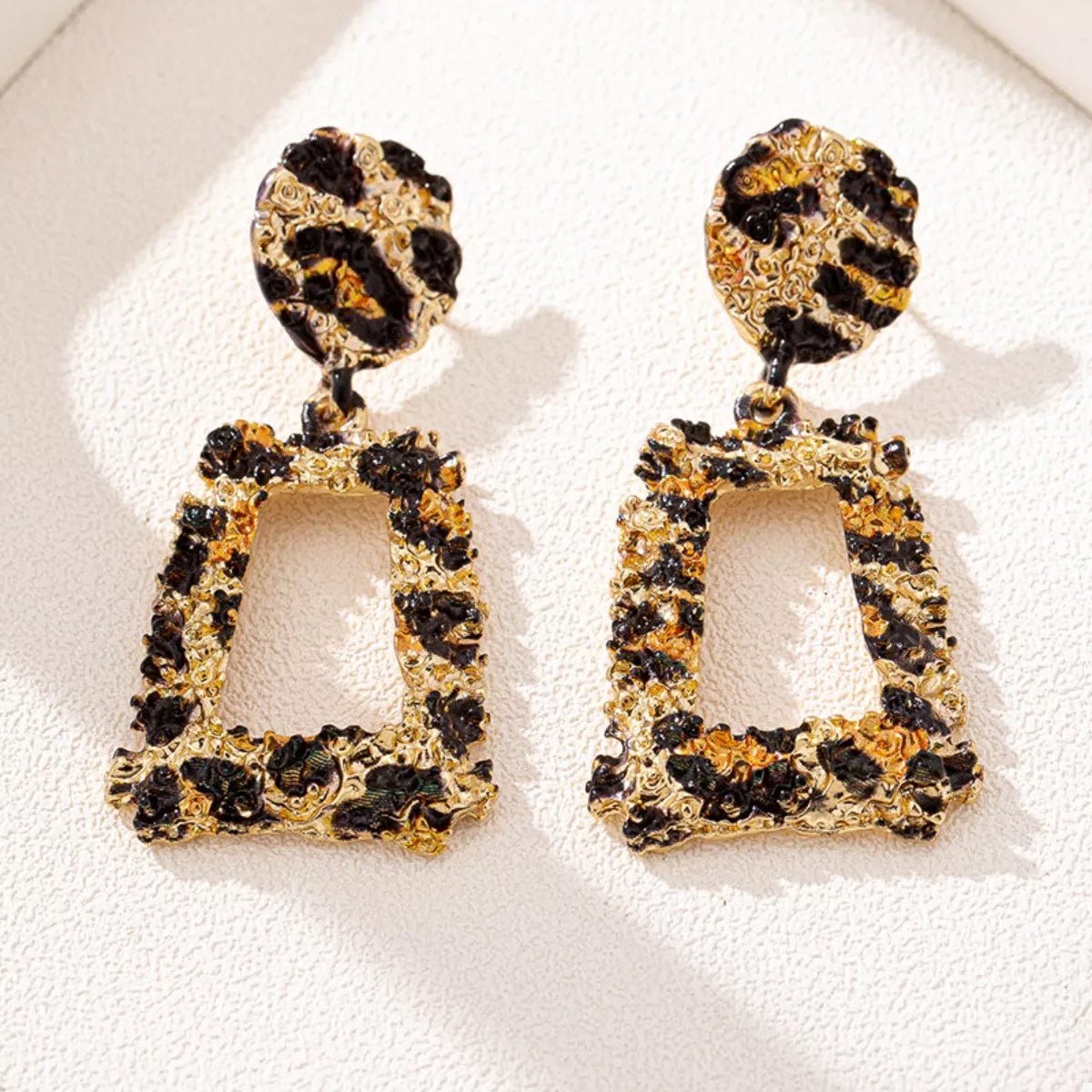 Crowned Energy CO. Style A / One Size Trendsi Earrings 18K Gold-Plated Leopard Dangle Earrings
