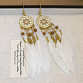 Crowned Energy CO. White / onesize Trendsi Jewelry 18K Gold-Plated Stainless Steel Dangle Earrings