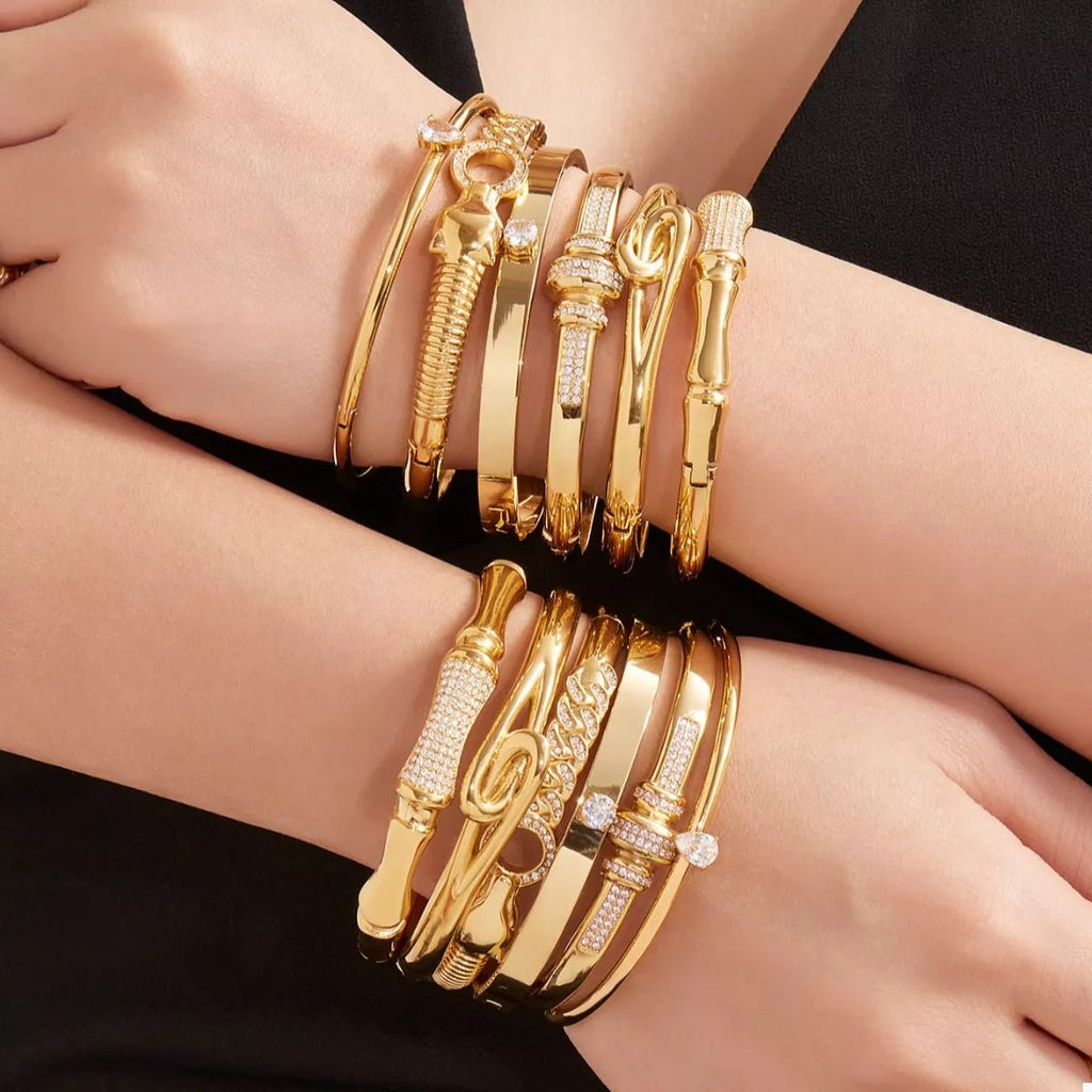 Crowned Energy CO. Style A / One Size Trendsi Jewelry 18K Gold-Plated Zircon Bracelet