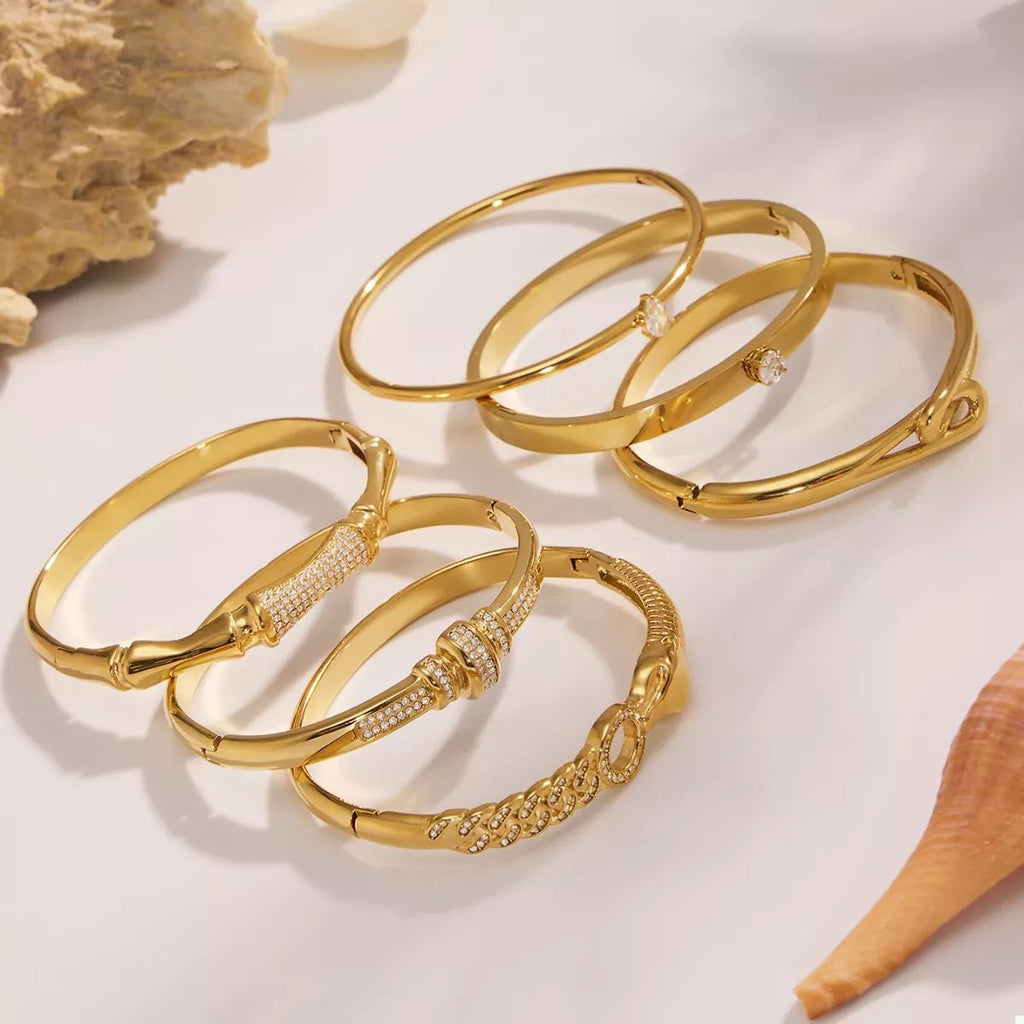 Crowned Energy CO. Style A / One Size Trendsi Jewelry 18K Gold-Plated Zircon Bracelet