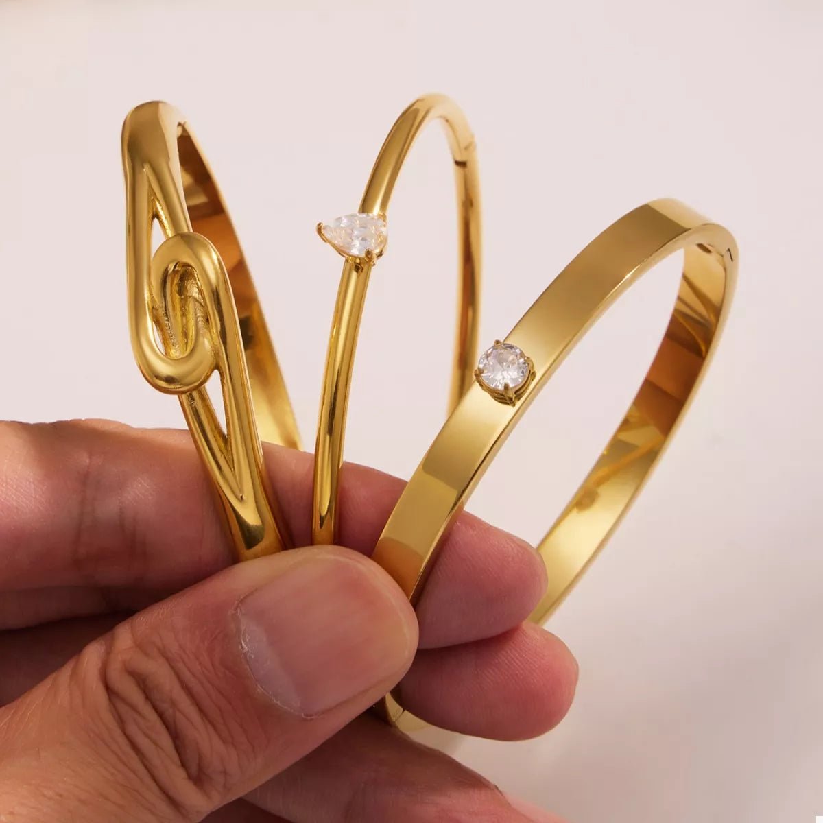 Crowned Energy CO. Style A / One Size Trendsi Jewelry 18K Gold-Plated Zircon Bracelet