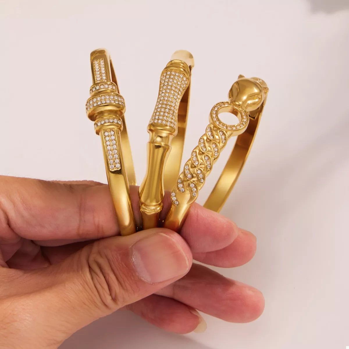 Crowned Energy CO. Style A / One Size Trendsi Jewelry 18K Gold-Plated Zircon Bracelet