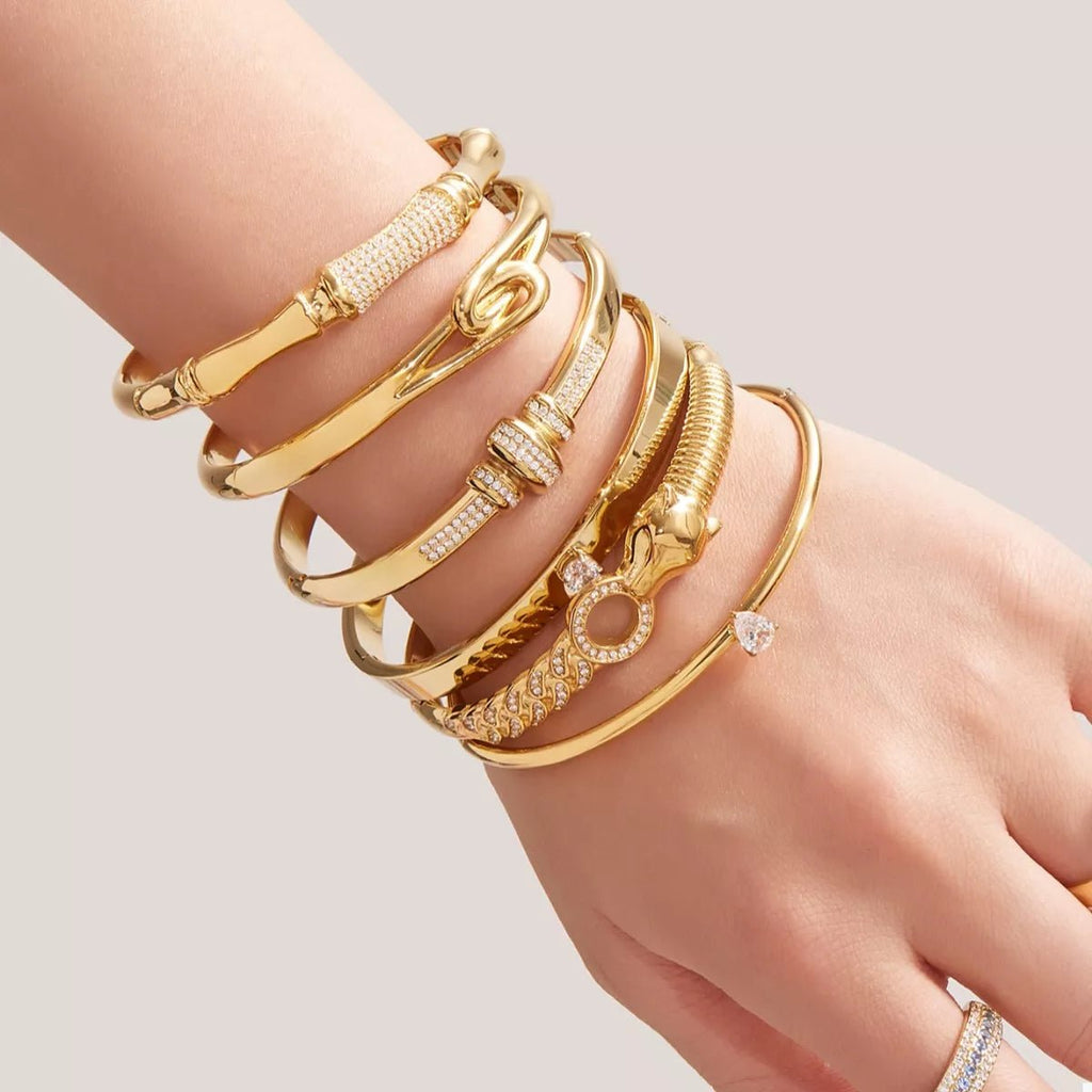 Crowned Energy CO. Style A / One Size Trendsi Jewelry 18K Gold-Plated Zircon Bracelet