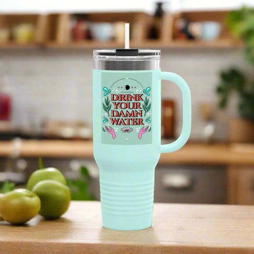 Crowned Energy CO. 40oz / Teal Printify Mug 40oz Insulated Travel Mug – Fun, Motivational & Durable