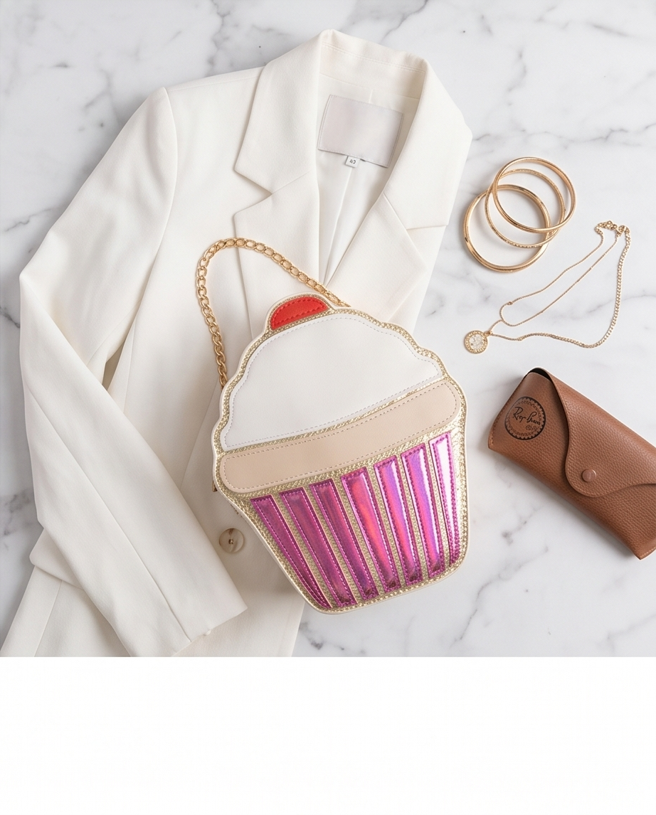 Ice Cream Sundae Clutch Bag – Whimsical Novelty Design