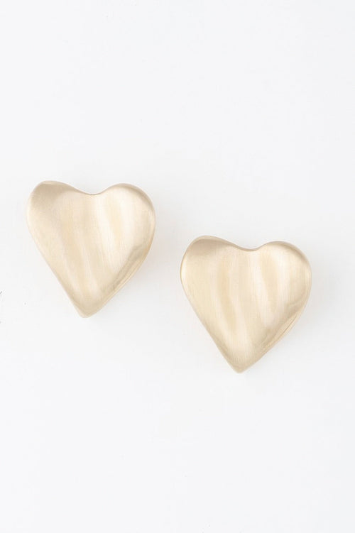 Abstract Heart Stud Earrings - Crowned Energy CO.