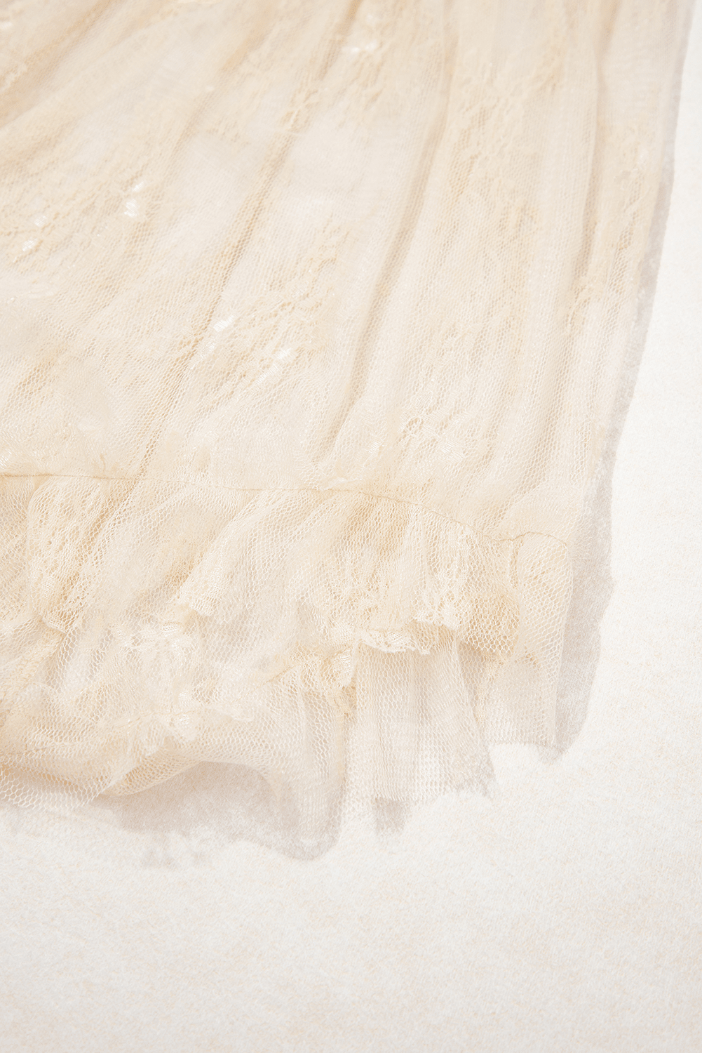 Apricot Lace Cascading Tiered High Waist Maxi Skirt - Crowned Energy CO.