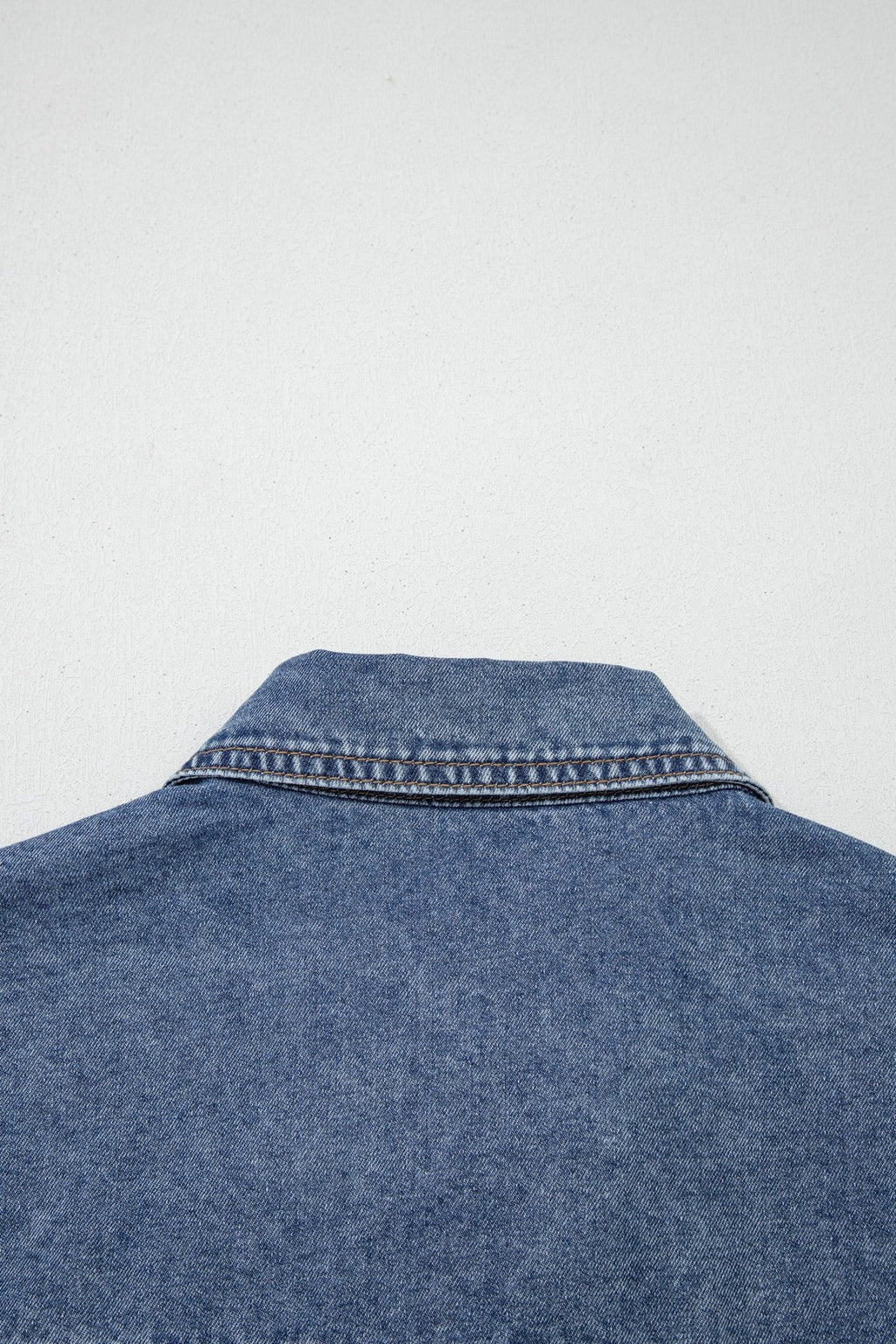 Ashleigh Blue Button Flap Pocket Cuffed Short Sleeve Denim Shirt - Crowned Energy CO.