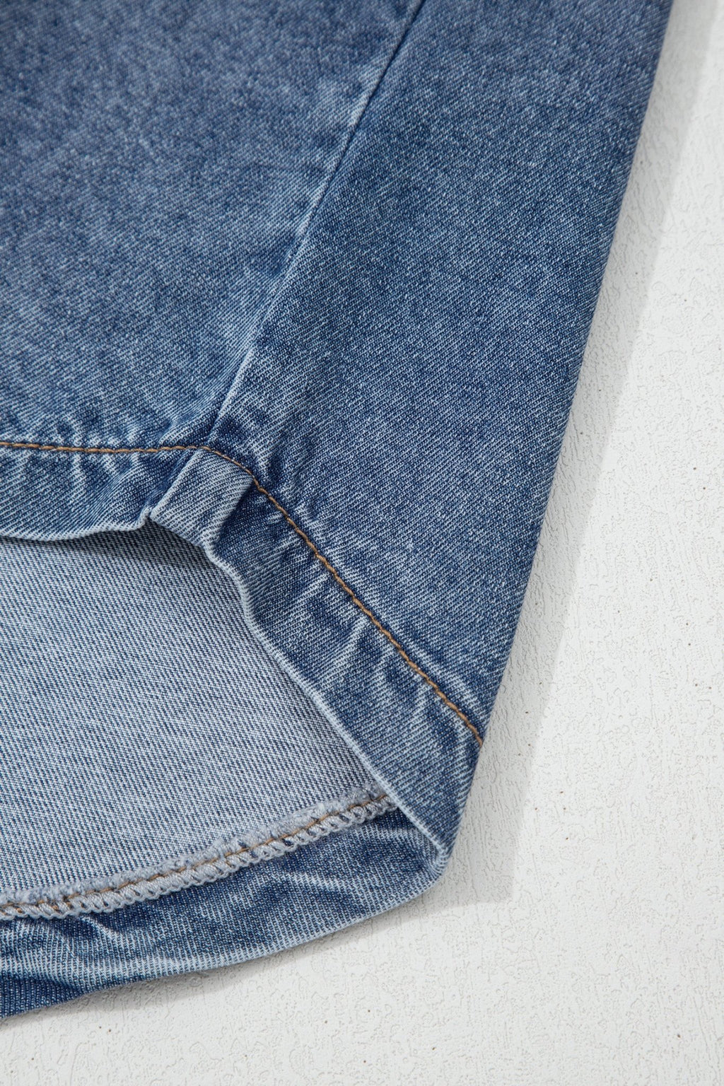 Ashleigh Blue Button Flap Pocket Cuffed Short Sleeve Denim Shirt - Crowned Energy CO.
