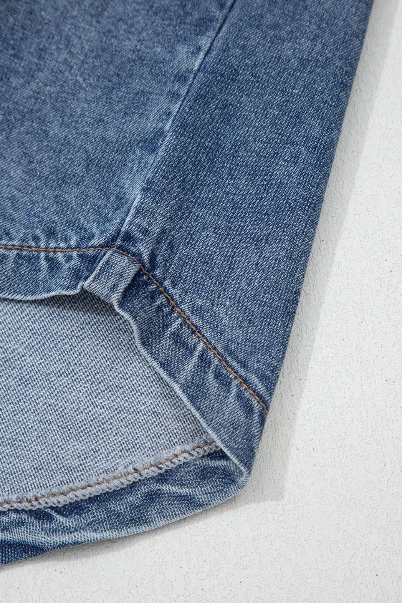 Ashleigh Blue Button Flap Pocket Cuffed Short Sleeve Denim Shirt - Crowned Energy CO.