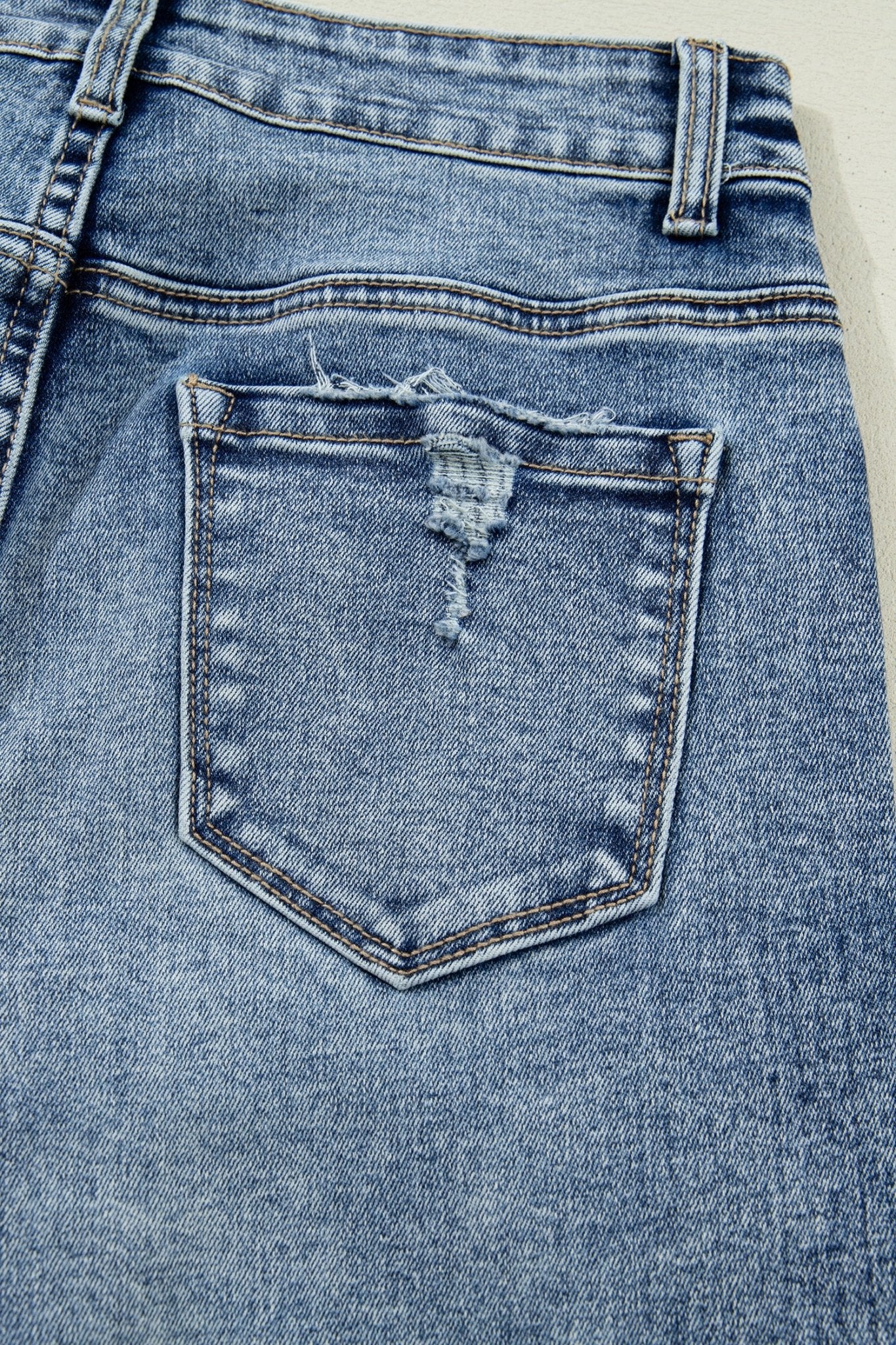 Ashleigh Blue Cuffed Straight Loose Jeans - Crowned Energy CO.