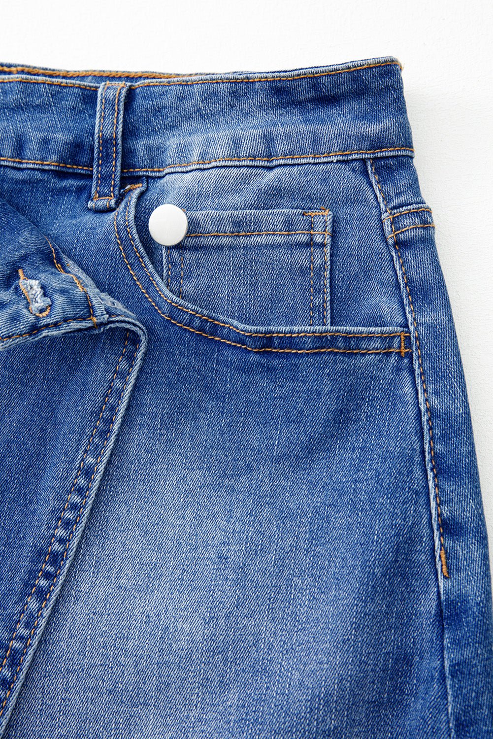 Ashleigh Blue Wrapped Crossed Waist Denim Mini Skirt - Crowned Energy CO.