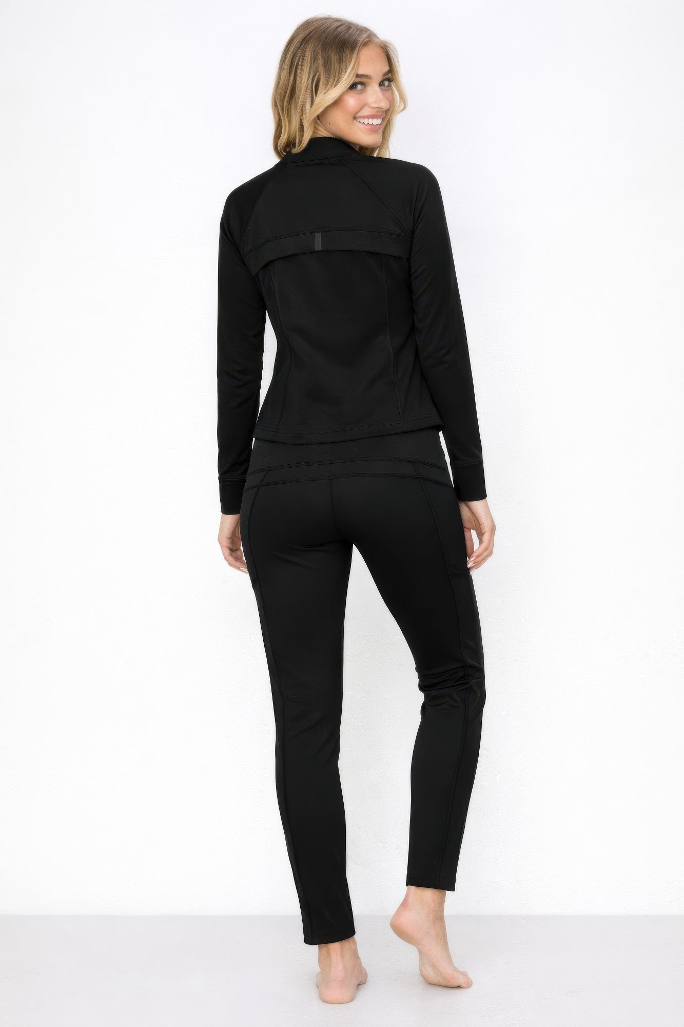 Athletic Workout Lounge Zip Up Jacket And Pant Set - Crowned Energy CO.