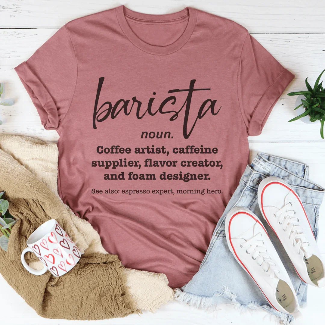 Barista Coffee Lover Graphic T-Shirt – Relaxed Fit - Crowned Energy CO.