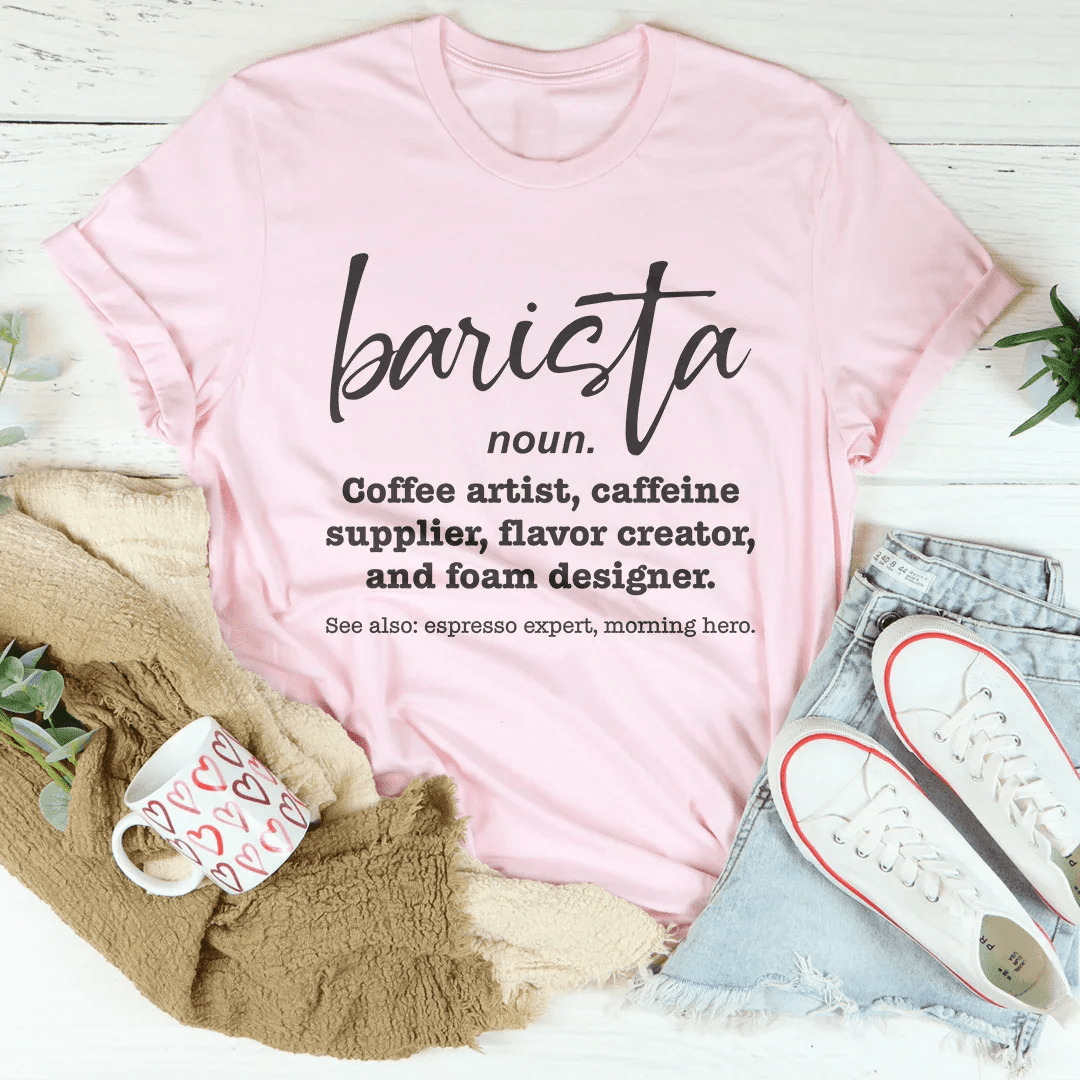 Barista Coffee Lover Graphic T-Shirt – Relaxed Fit - Crowned Energy CO.