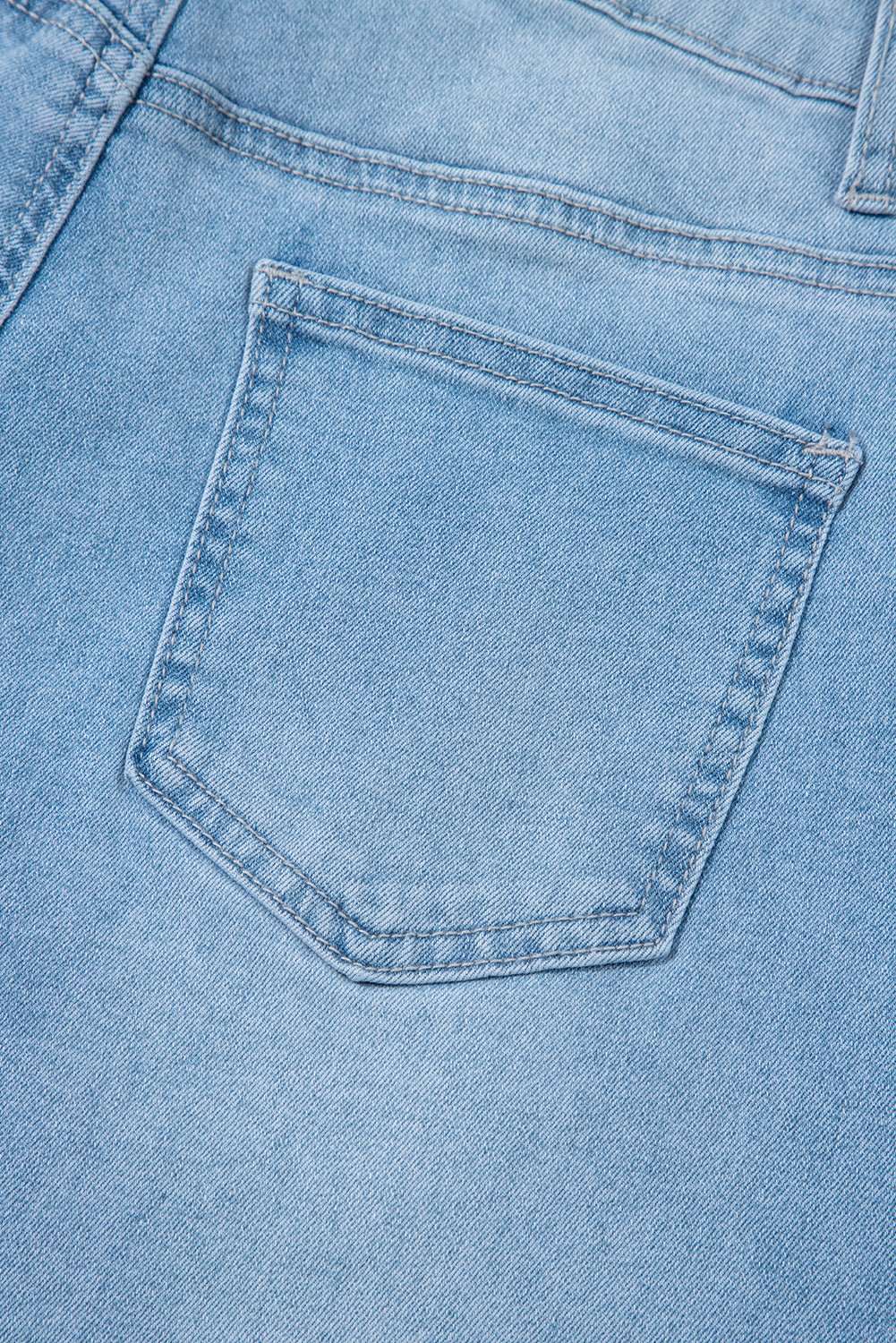 Beau Blue High Rise Barrel Relaxed Patch Pocket Jeans - Crowned Energy CO.