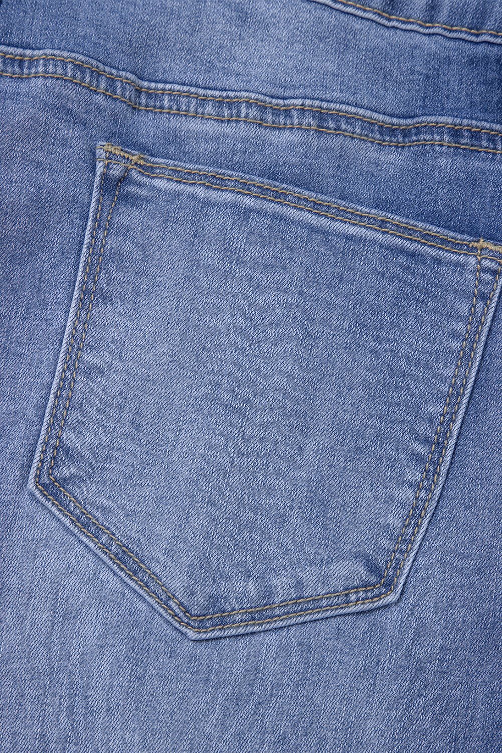 Crowned Energy CO. Beau Blue / 4 / 75%Cotton+23%Polyester+2%Elastane Dear-Lover Dropshipping Bottoms/Jeans Beau Blue Tailored Center Seam Detail Straight Loose High Rise Jeans