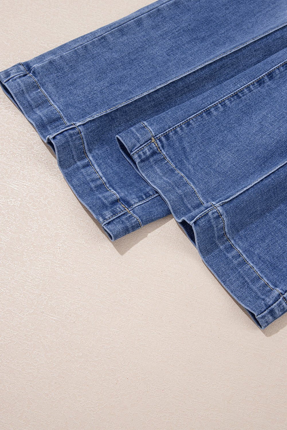 Crowned Energy CO. Beau Blue / 4 / 75%Cotton+23%Polyester+2%Elastane Dear-Lover Dropshipping Bottoms/Jeans Beau Blue Tailored Center Seam Detail Straight Loose High Rise Jeans
