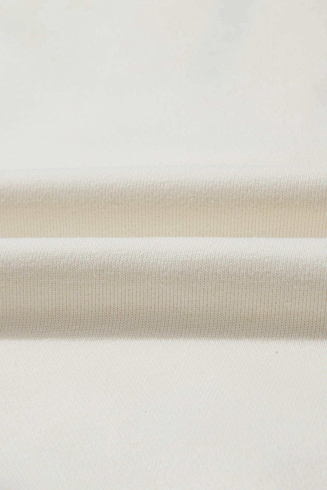 Beige Solid Color Textured Sleeve Patchwork Half Zip Hoodie - Crowned Energy CO.