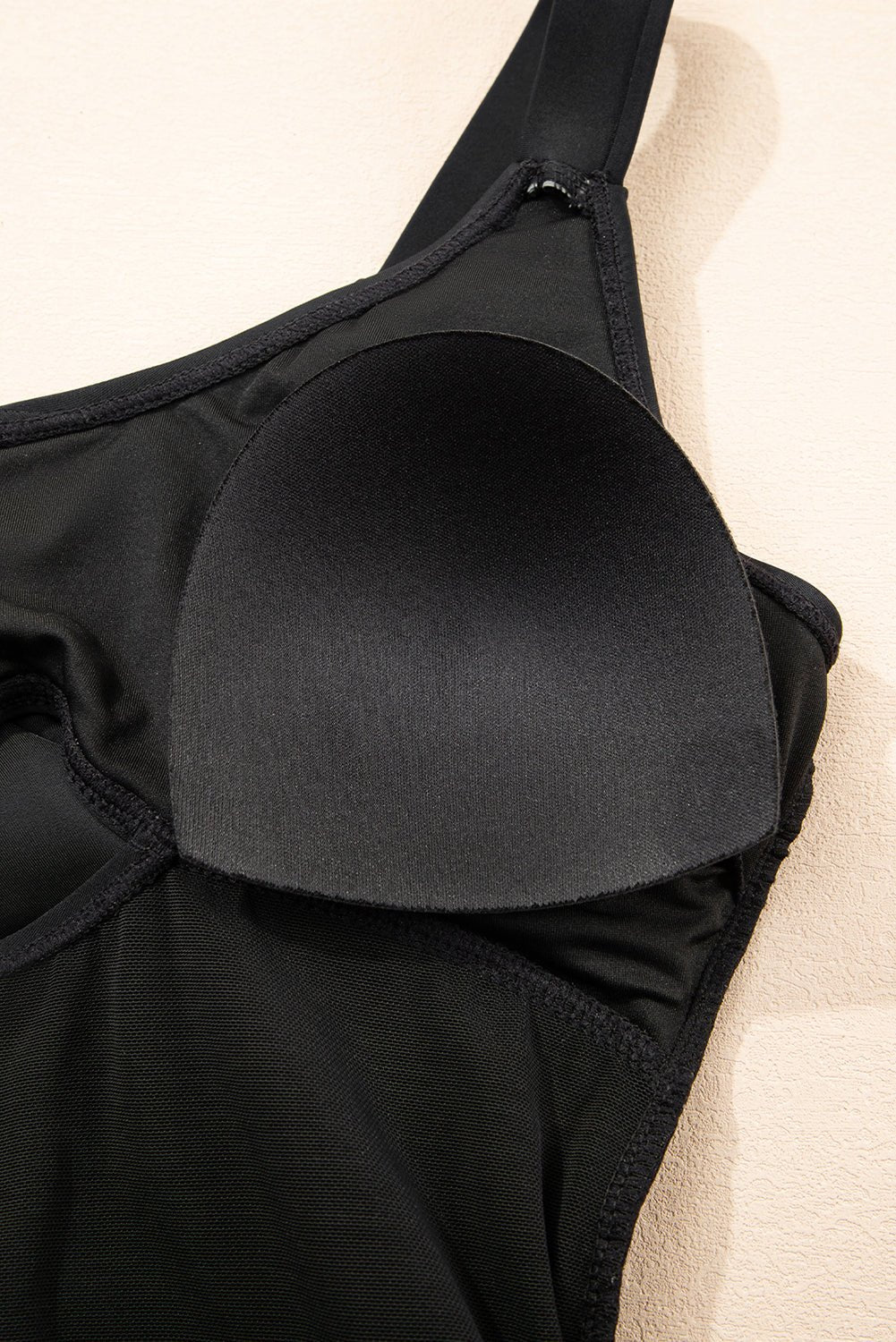 Black Adjustable Straps Cutout Ruched Knot Slit One Piece Swim Dress - Crowned Energy CO.