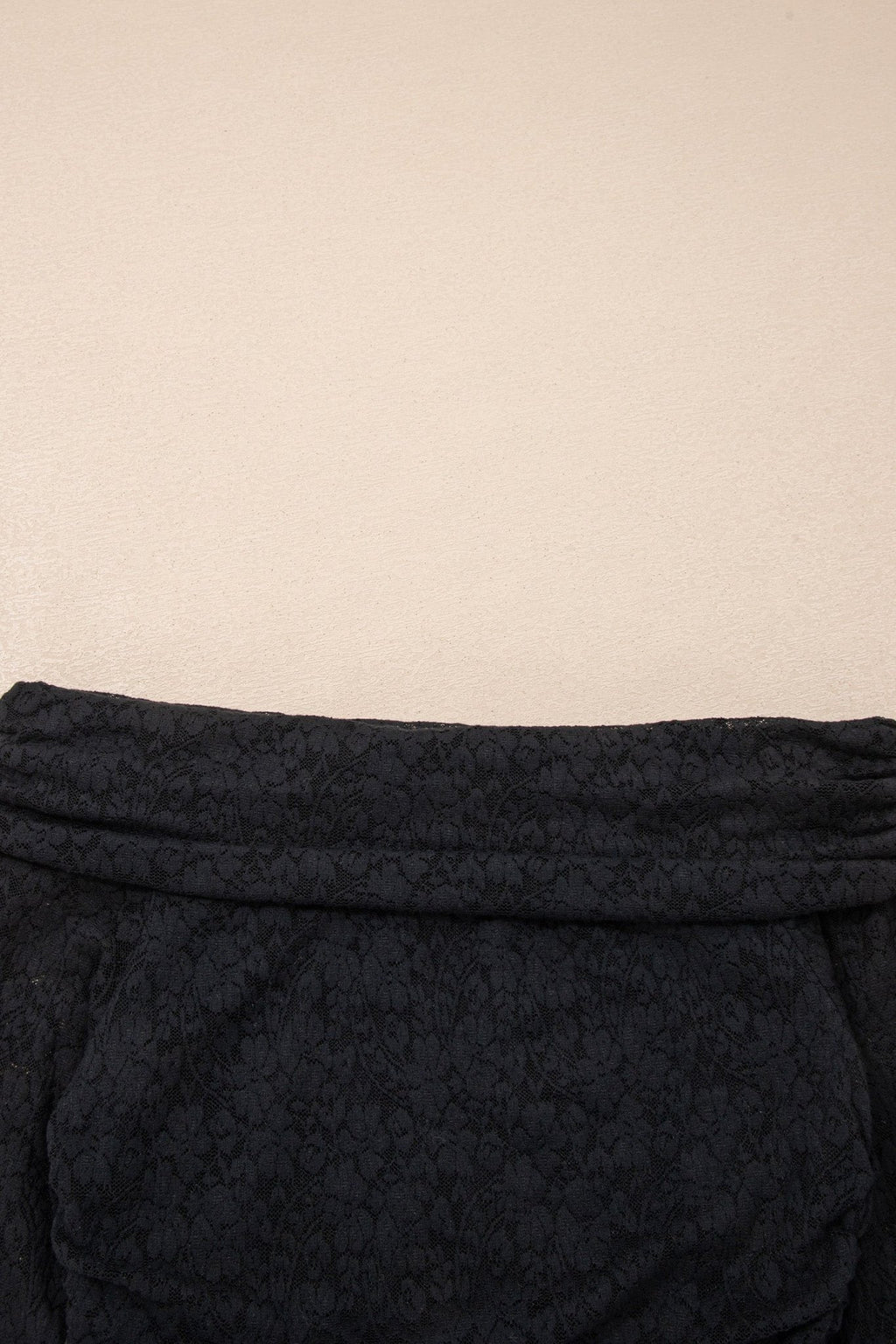 Black Floral Lace Off - shoulder Long Sleeve Slim Top - Crowned Energy CO.