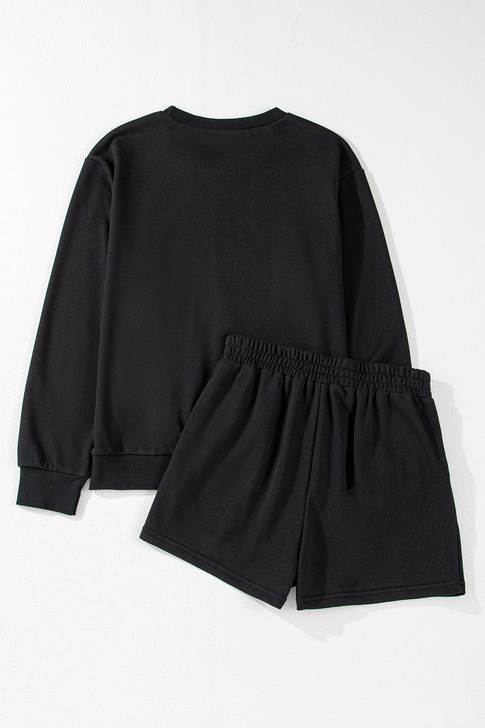 Crowned Energy CO. Black / S / 65%Polyester+35%Cotton Dear-Lover Dropshipping Two Piece Sets/Short Sets Black GAME DAY Rugby Football Graphic Pullover and Shorts Casual Outfit