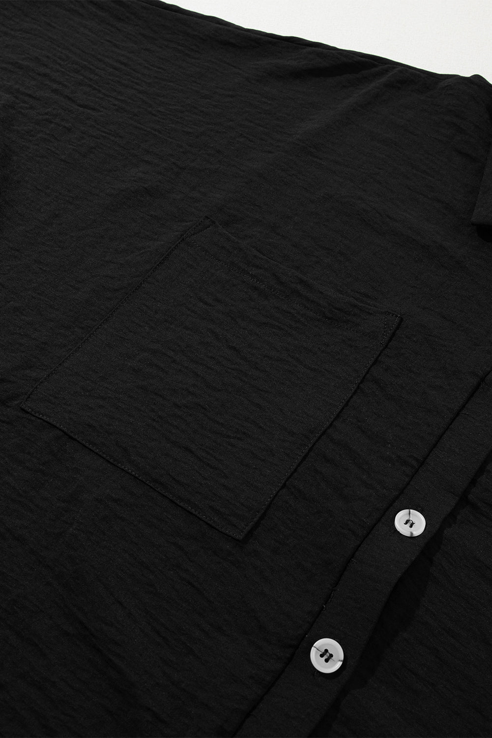 Crowned Energy CO. Black / S / 100%Polyester Dear-Lover Dropshipping Bottoms/Jumpsuits & Rompers Black Half Button Collared Loose Romper