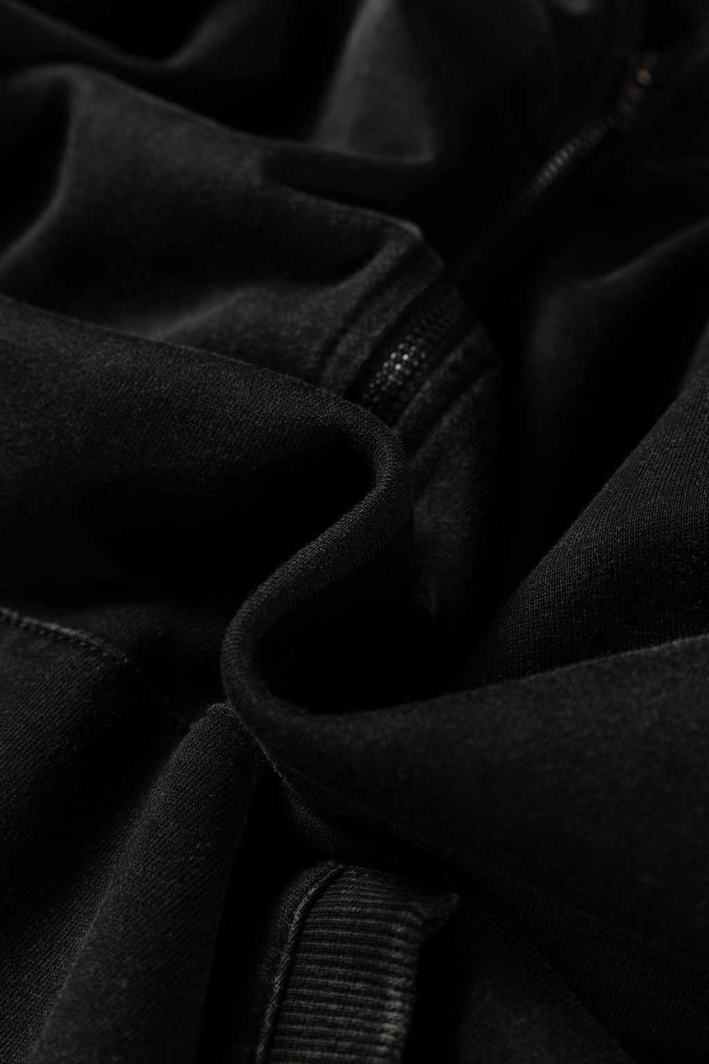 Black Half Zip Kangaroo Pocket Mineral Wash Baggy Hoodie - Crowned Energy CO.