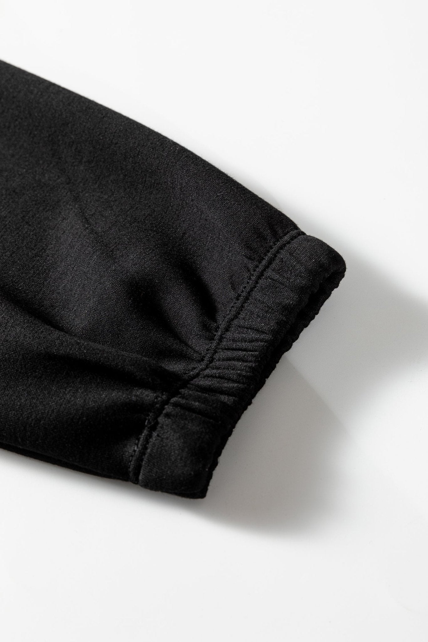 Black Leopard Contrast Drawstring Hood Drop Shoulder Loose Top - Crowned Energy CO.