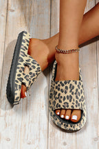 Crowned Energy CO. Black / 36 Dear-Lover Dropshipping Shoes & Bags/Slippers Black Print Thick Sole Slip On Slippers