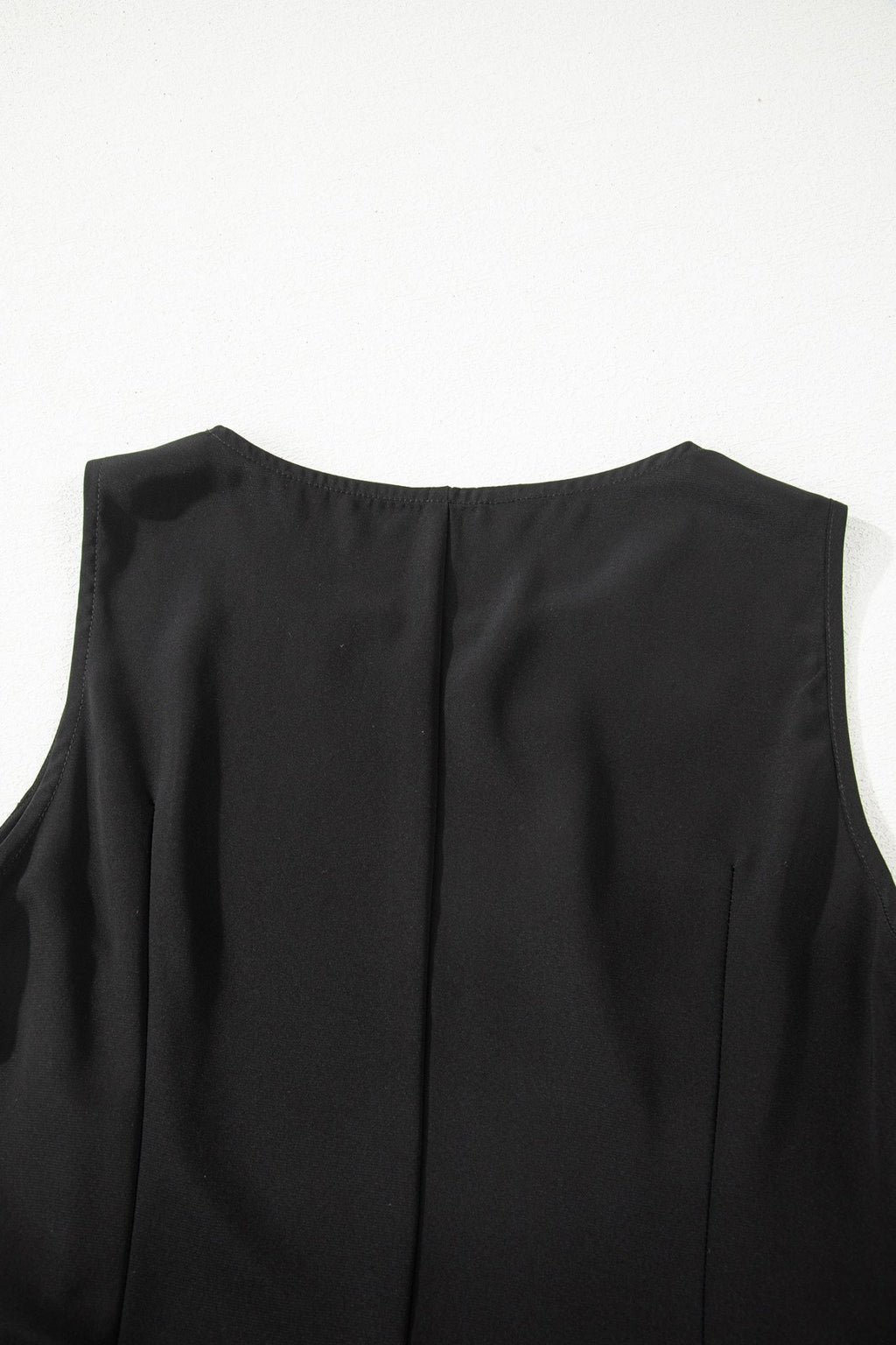Black Solid Color Sleeveless Sheer Floral Lace Patchwork Long Dress - Crowned Energy CO.