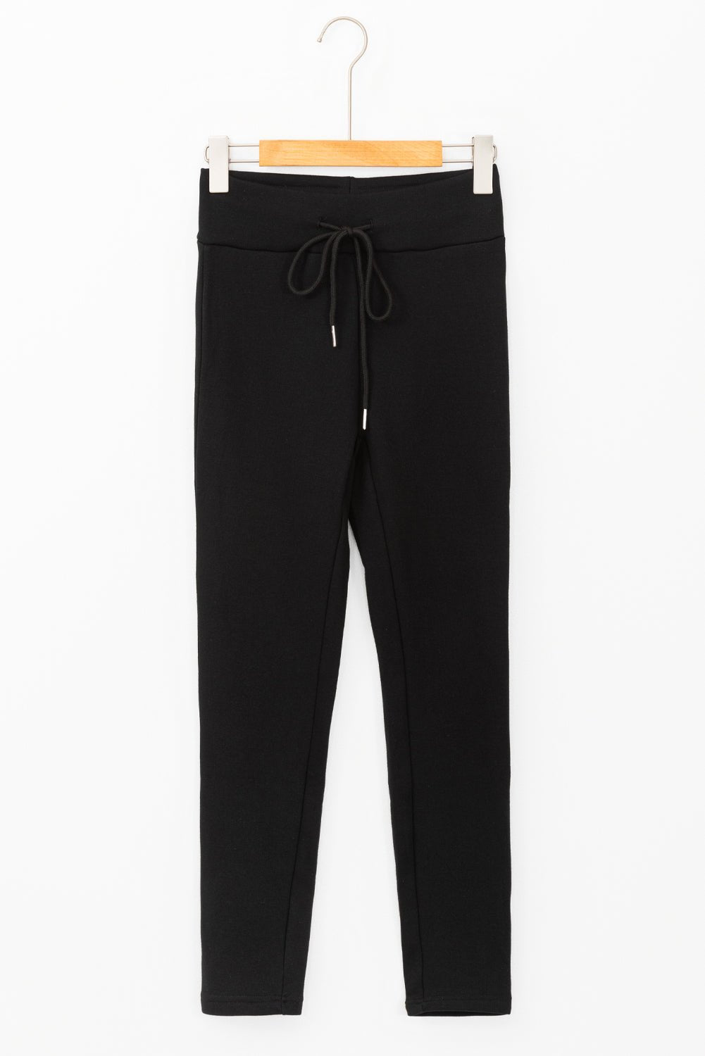 Crowned Energy CO. Black / S / 70%Polyester+27%Viscose+3%Elastane Dear-Lover Dropshipping Bottoms/Leggings Black Solid Drawstring Waist Thermal Lined Leggings