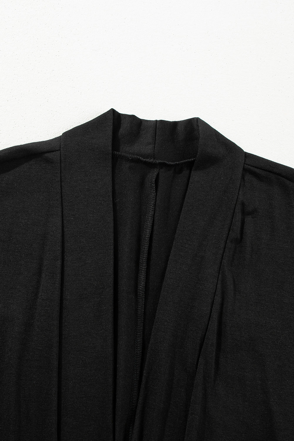 Black Split Long Cardigan and Skinny Pants Lounge Set - Crowned Energy CO.