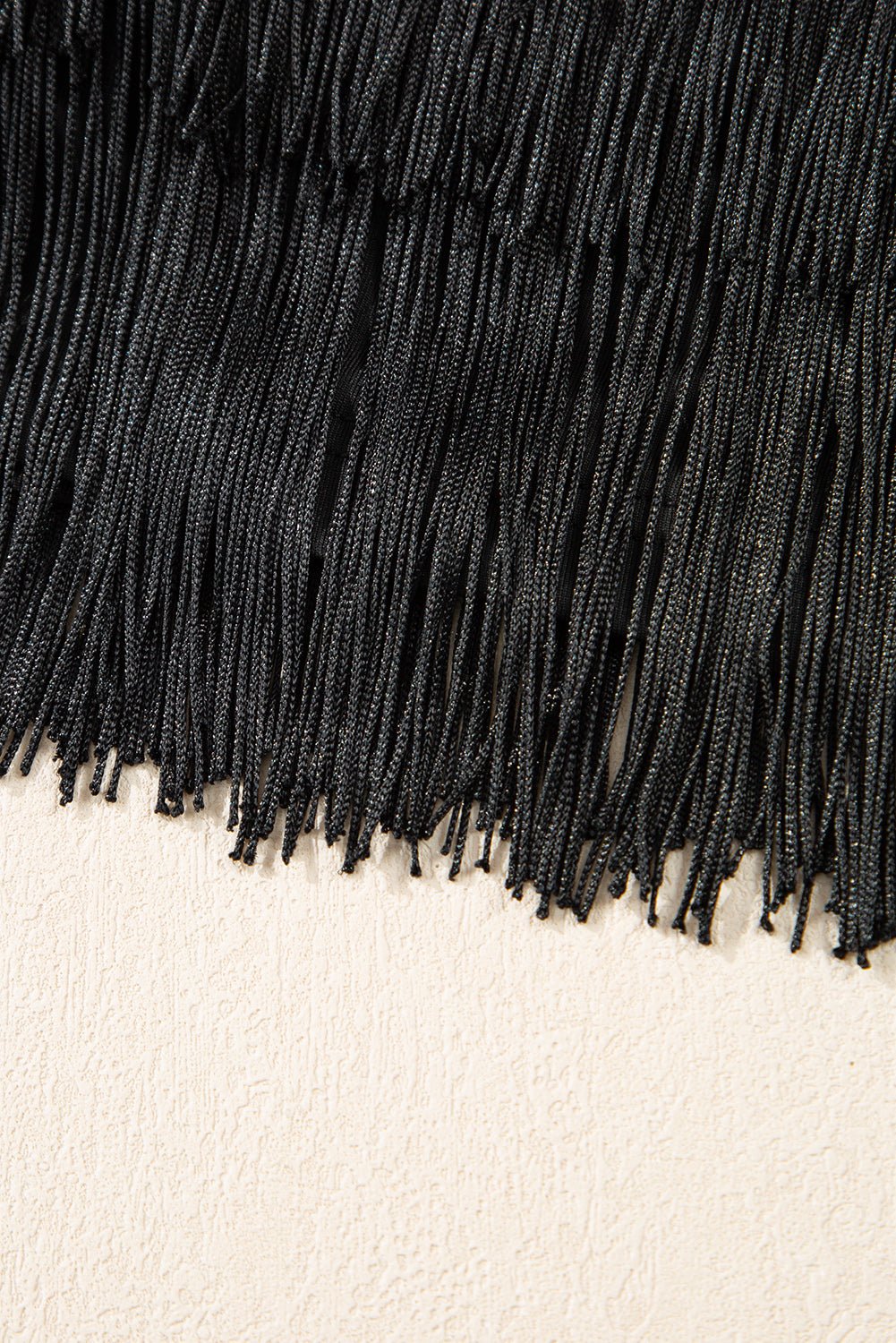 Black Tiered Fringe Trimmed Mini Skirt - Crowned Energy CO.