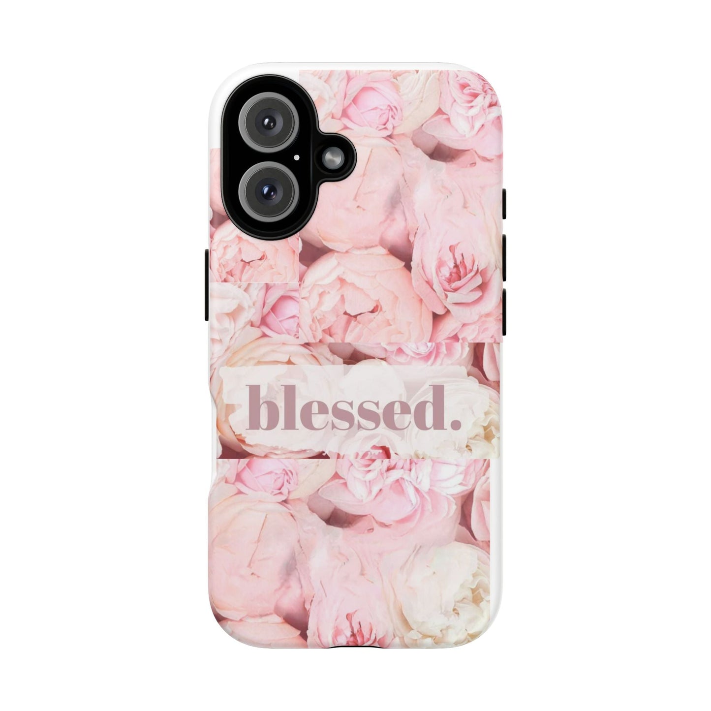 Crowned Energy CO. iPhone 16 / Matte Printify Phone Case Blessed Floral iPhone Phone Case – Cute Inspirational Cover