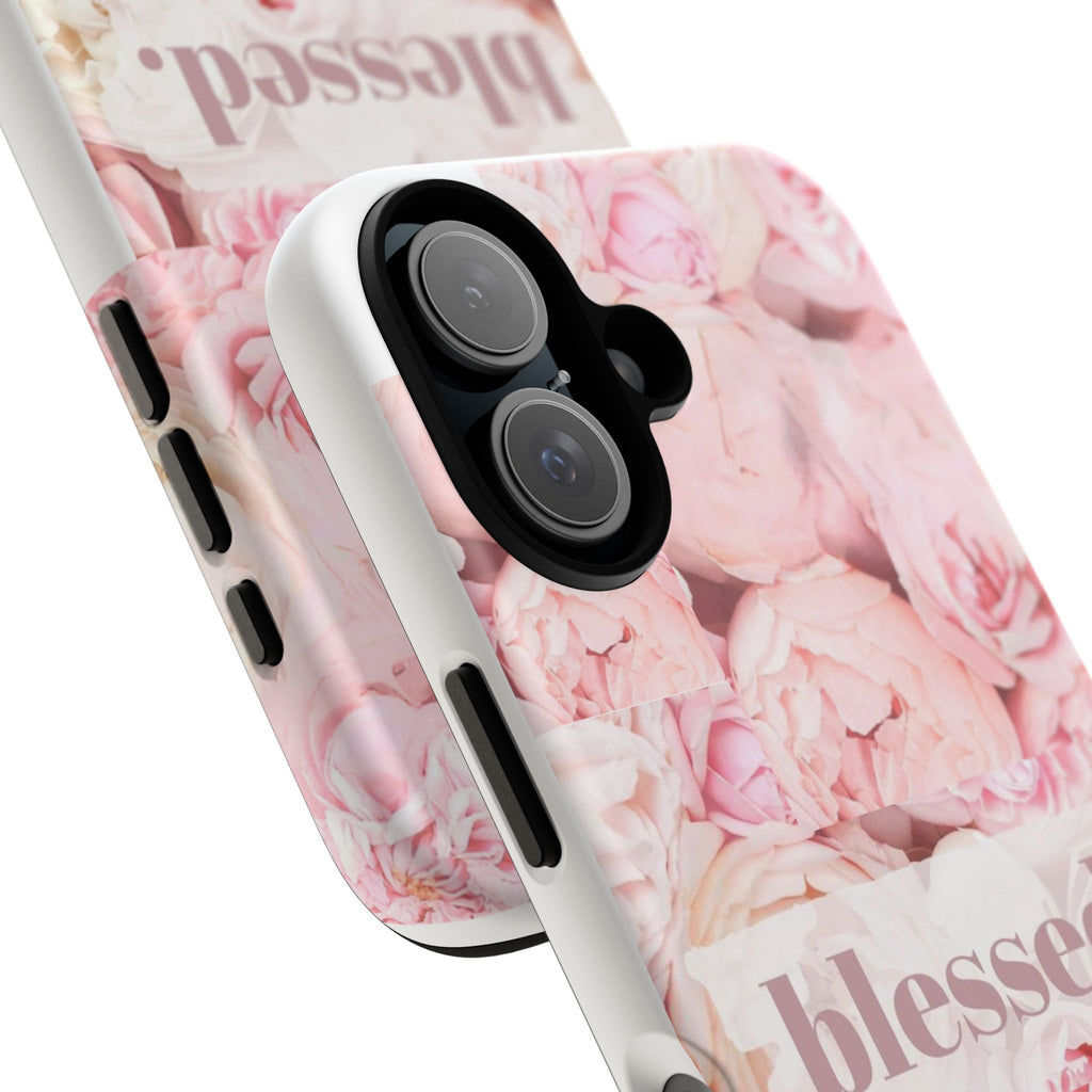 Crowned Energy CO. iPhone 16 / Glossy Printify Phone Case Blessed Floral iPhone Phone Case – Cute Inspirational Cover