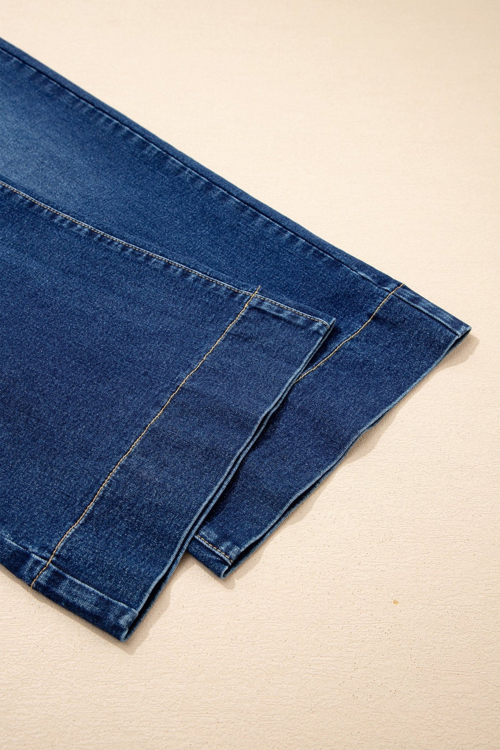 Blue Acid Wash Contrast Lace - up Plus Size Jeans - Crowned Energy CO.