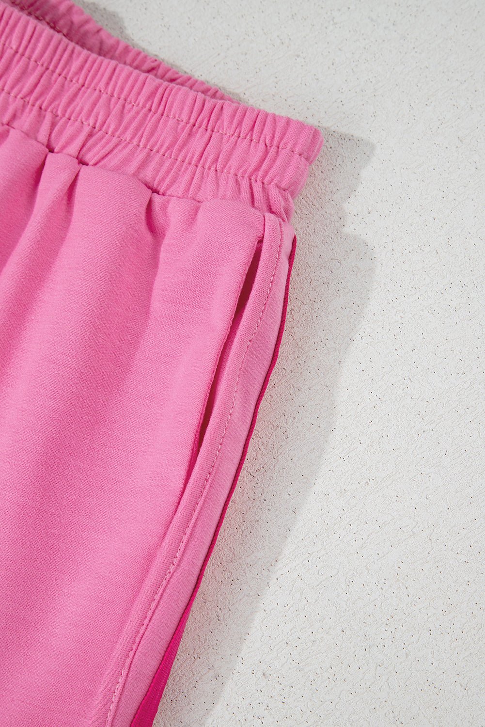 Bonbon Color Block Stripes Elastic High Waist Active Shorts - Crowned Energy CO.