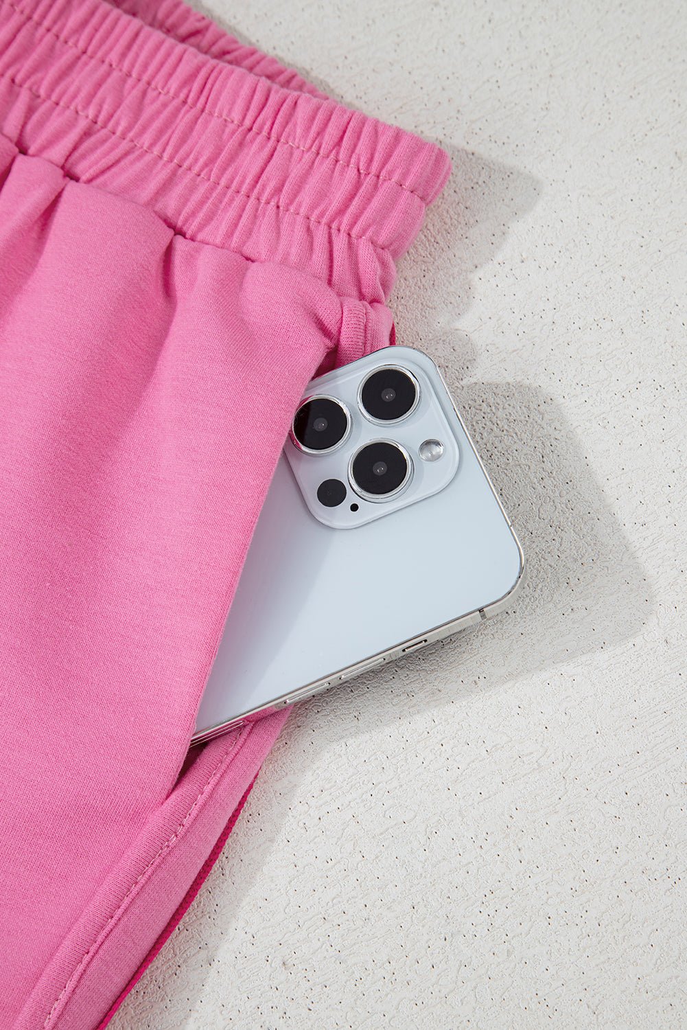 Bonbon Color Block Stripes Elastic High Waist Active Shorts - Crowned Energy CO.