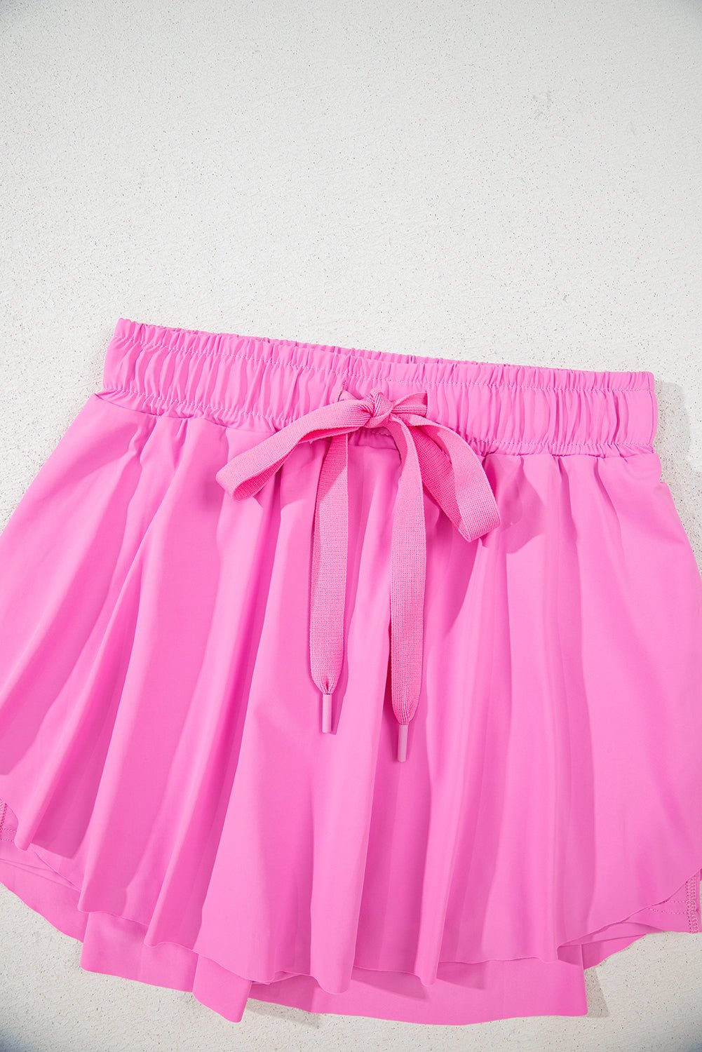 Bonbon Drawstring Elastic Waistband Lined Tennis Skorts - Crowned Energy CO.