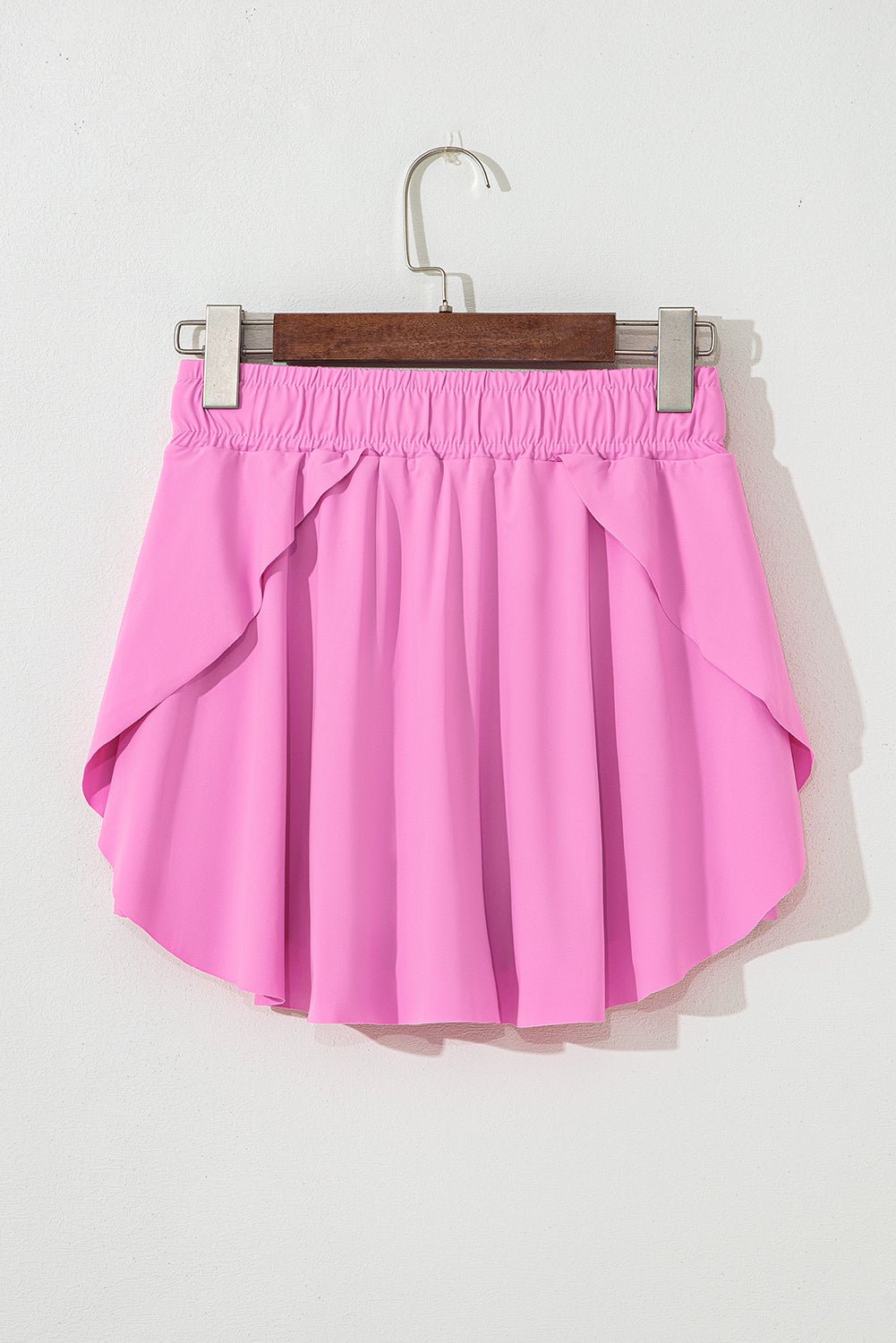 Bonbon Drawstring Elastic Waistband Lined Tennis Skorts - Crowned Energy CO.