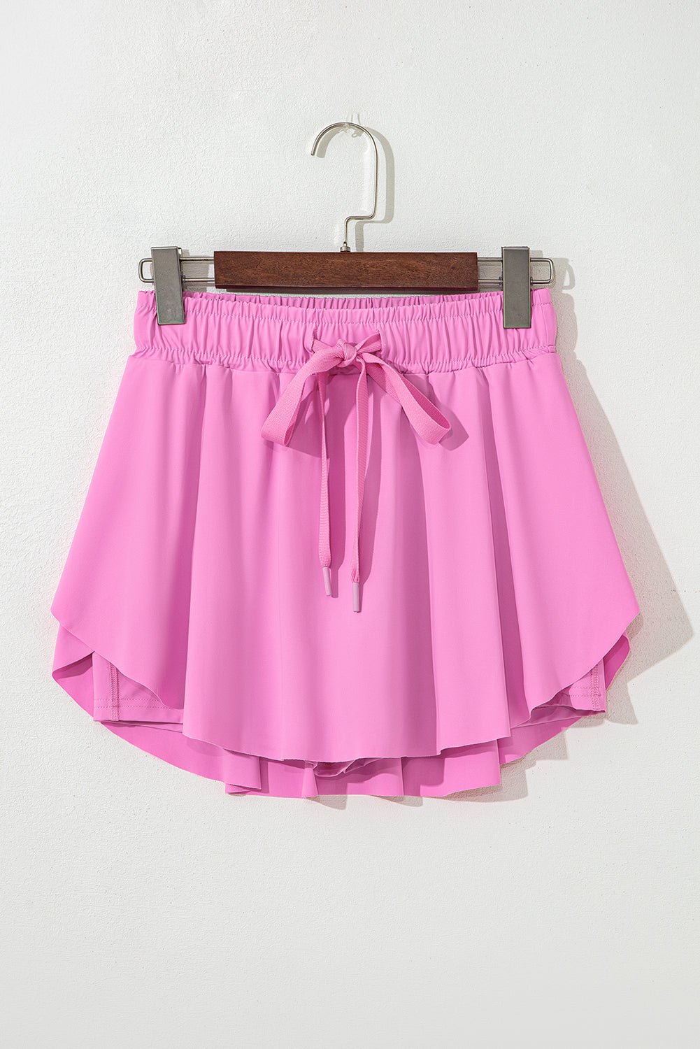 Bonbon Drawstring Elastic Waistband Lined Tennis Skorts - Crowned Energy CO.