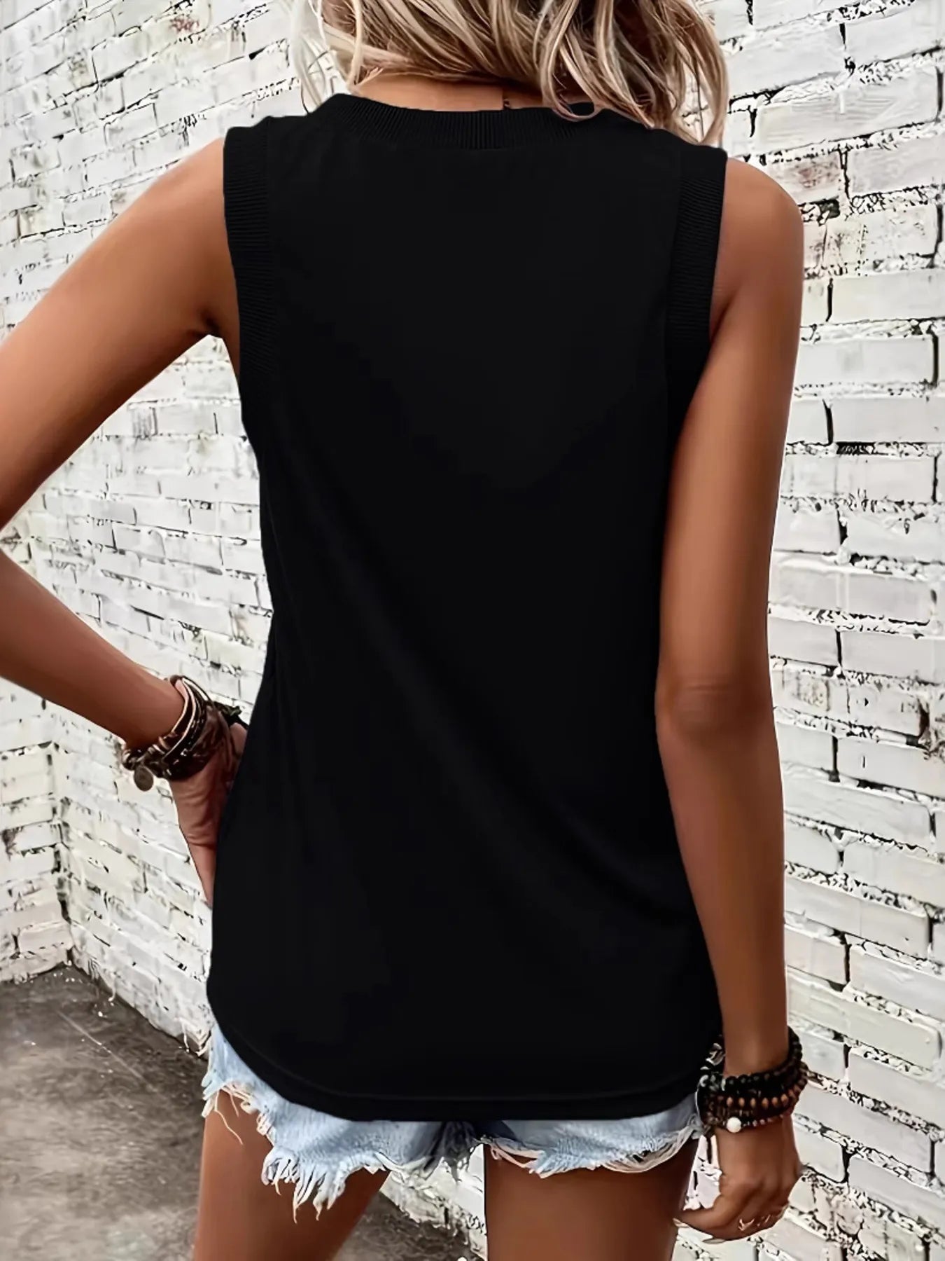 Breathable V - Neck Ribbed - Band Tank Top - Crowned Energy CO.